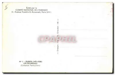 Deux écureuils — scène de nourriture — Éditeur : Dragger, Imp. Ph. Giraudon - 66 — Verso