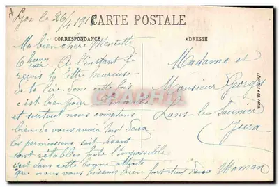 LYON — O Parque da Tête d'Or — O Lama — LL. — Sélecta — Verso