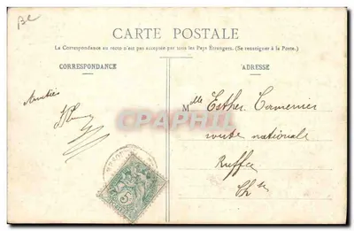 Marais Salants do Bourg-de-Batz a Saillé - Paludier puxando o sal na « Ladure » com um « Boutoi » — Coleção Delaveau, St-Nazaire — Verso