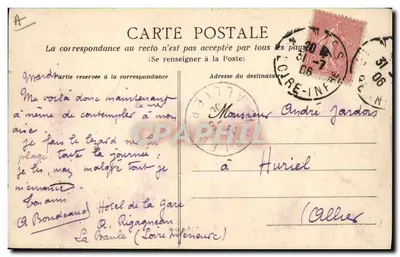 LE POULIGUEN (Loire-Inf.) — Os Marais Salgados — Héliotypie Dugas et Cie, Nantes — Verso
