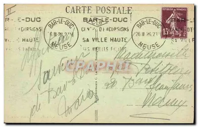 BAR-le-DUC (Meuse) — De Caisse d'Épargne — Uitg. Antoine-Dalit - Lib. Jeanne-d'Arc — Achterkant