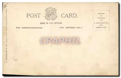H.M. Królowa Mary — w strojach koronacyjnych — Beagles Postcards, nr 111.N — Rewers