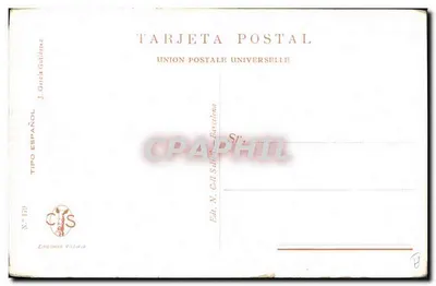 Mujer en traje andaluz — con rosa y vaso — J. García Gutiérrez — Reverso