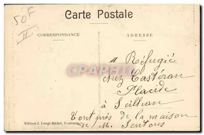 Passage van Hindoe-soldaten — Europese Oorlog 1914 — Uitgave J. Longi-Béchel, Toulouse — Achterkant