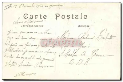 Indiase troepen in Frankrijk — Oorlog van 1914 — LL. n° 164 — Achterkant
