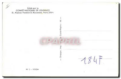 Szczygły białe — wśród liści jesienich — wydane przez Narodowy Komitet Dziecka, nr 3 — Rewers