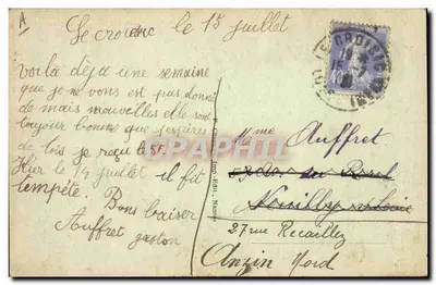 Le Croisic (Loire-Inf.) — Marais Salants, perto da Estação — Editor: Chauvin Imp. Nantes, n° 220 — Verso