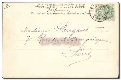 Pays de Guérande — Marais salants. Paludiers recolhendo sal — A. Thuret, editor, Nantes — Verso