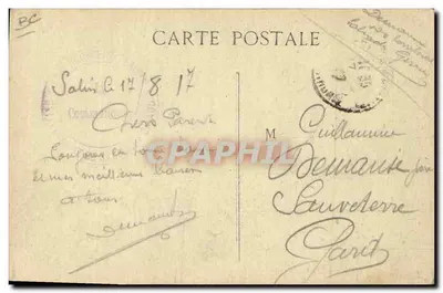 Salin de Giraud — El Gran Elevador y las « Camelles » — editor no visible — Reverso