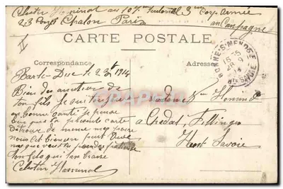 Bar-le-Duc — La Caisse d'Epargne — Phototypie Billou-Frécon, te Deuxnouds-aux-Bois (Meuse) — Achterkant