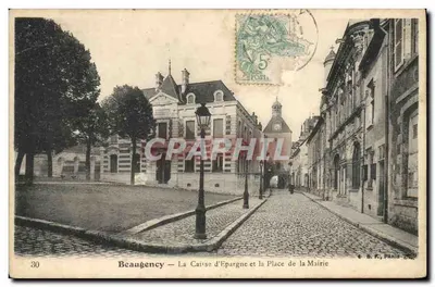 Beaugency — A Caixa de Poupança e a Praça da Prefeitura — Editor G. B. R., Paris, n°30