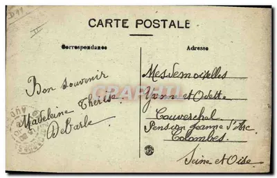 Carcassonne (Aude) — A Caixa de Economia — D.F.P. — Verso