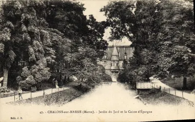 Chalons-sur-Marne — Jardim do Jard e a Caixa de Economia — Ed. J. B. n° 47
