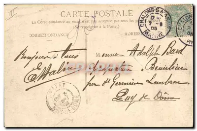 Châlons-sur-Marne — A Caixa de Poupança no Jard — editor desconhecido — Verso