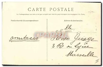 Carpentras — A Caixa de Economia — Fachada Norte — edições Brun e cie. Carpentras — Verso