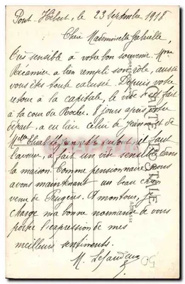 En Normandie — La Baratte — Lib. H. Ernilec, Vire — Verso