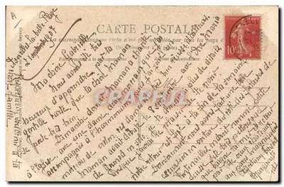 Bouzerville (Eure) — De moeder en haar dochter — M. M. uit de collectie B. LODVEAU, Houllier — Achterkant