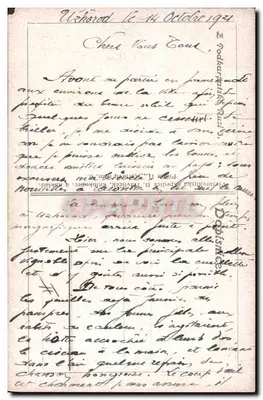 Homem em traje campestre — desenho a lápis — Payson des Environs — Verso