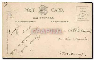 दिल्ली में शाही दुर्गार्बर — शाही राजा और शाही रानी अपने लोगों के सामने अपने आपको प्रस्तुत करते हैं — बीगल्स के पोस्टकार्ड संख्या 690.O — पीछे