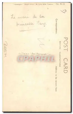 O Rt. Hon. Visconde Lascelles — Foto Bassano — Série Real, Número R.14 — Verso