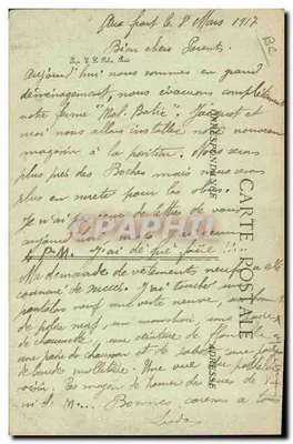 Paissy - Entrega de la Cruz de Guerra — Coll. A. G. R. Serie Guerra 1914-1917, n°23 — Reverso
