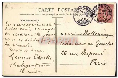 Châlons-sur-Marne — Achter de Spaarbank — L. Coax, uitgever — Achterkant