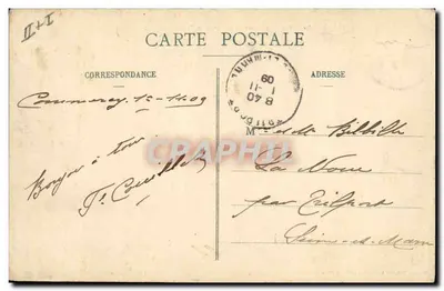 Commercy - A Caixa de Economia e Rue Bas-de-la-Place — Thénot, Livreiro, Commercy - Foto Bachelart — Verso