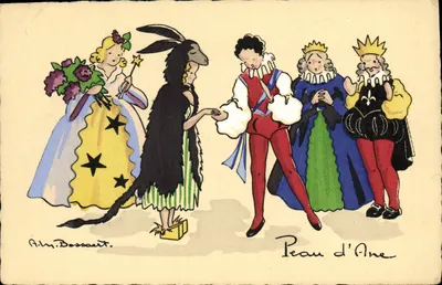 Peau d'Âne — Ilustração de A. M. Bossaert — Editor Éta Artistic Postcards