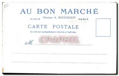 Ecos da rua dos Rempartes — O Velho Paris — Oferta dos Magasins du Bon Marché — Verso