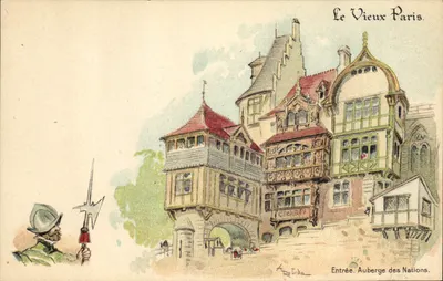 O Velho Paris — Entrada. Auberge des Nations — A. Poïrda