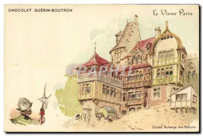 O Velho Paris — Entrada da Auberge des Nations — Chocolat Guérin-Boutron