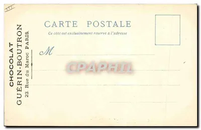 Um Canto na Seine — O Velho Paris — Chocolat Guérin-Boutron — Verso