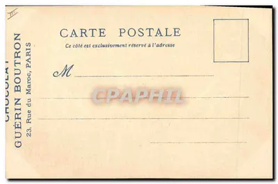 Lojas da rue des Remparts — O Velho Paris — Chocolat Guérin-Boutron — Verso
