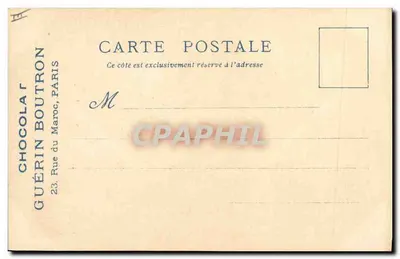 Un Coin sur la Seine — Le Vieux Paris — Chocolat Guérin-Boutron — Verso