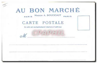 Igreja de São Julião dos MéneTriers — Paris — oferecida pelos Magasins du Bon Marché — Verso