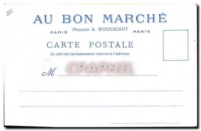 Casa natal de Molière — O Velho Paris — Oferecida pelos Magasins du Bon Marché — Verso