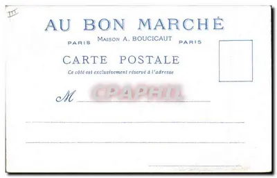 Cour do Pré aux Clercs — Paris — Oferta dos Magasins du Bon Marché — Verso