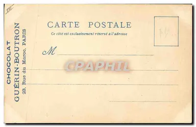 O oficial de guarda — Exposição Universal de 1900 — CHOCOLAT GUÉRIN-BOUSTRON — Verso