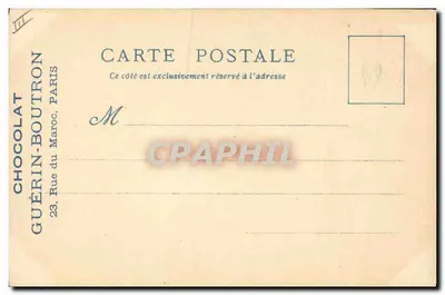 O Velho Paris — Exposição Universal de 1900 — CHOCOLAT GUÉRIN-BOUSTRON — Verso