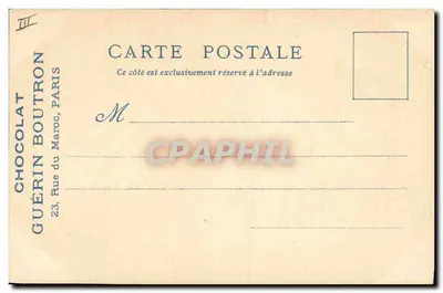 O Châtelet — Paris — Chocolat Guérin-Boutron — Verso