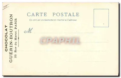 Rue des Grandes Ecoles — O Velho Paris — Chocolat Guérin-Boutron, editor — Verso