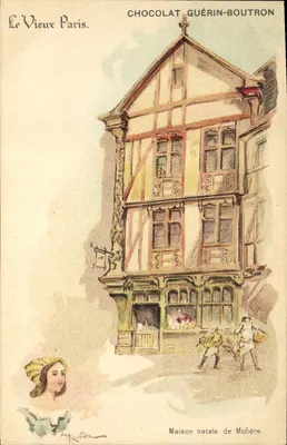 Casa natal de Molière — O Velho Paris — Chocolat Guérin-Boutron