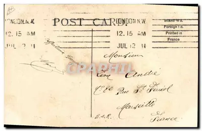 Coroação do Rei George V e da Rainha Mary — 22 de junho de 1911 — LL. — Verso