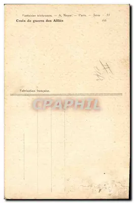 Jeune femme en tenue militaire — buste — éditeur Wessonier, n° 10 — Verso
