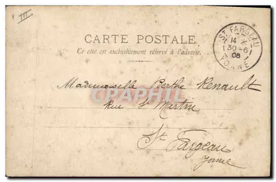 Bebê em um cesto de rosas — Coulommiers, 28 de junho de 1906 — A. N. Paris, n° 204/5 — Verso