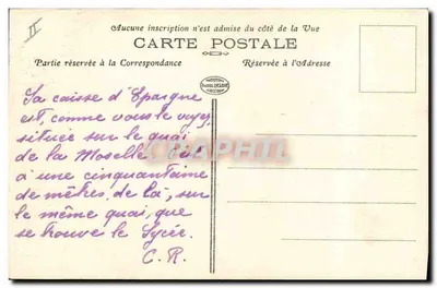 Épinal — Die Sparkasse — D. D. — Rückseite