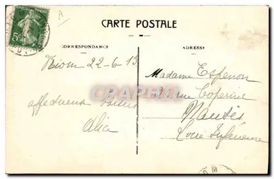 Mulher em traje tradicional de Auvergne — Edição Amat, n°141 — Verso