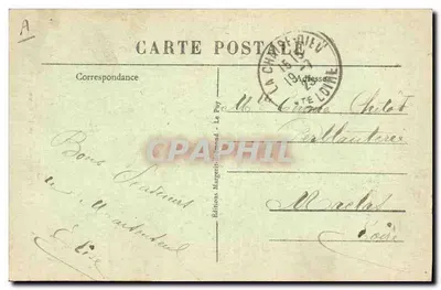 A camponesa com o lenço auvergnat — série 3550 — Éditions Margerit-Briand — Verso