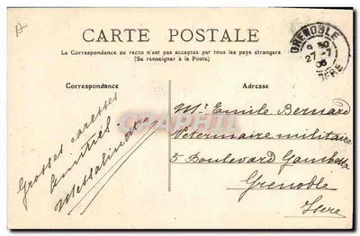 A Auvergne — Uma Auvergnate se dirigindo ao Mercado — I.L. n°2619 — Verso