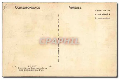 Grupo de rendeiras — Le Puy — editor Lévy, 114 rue de Neudoin, Paris — Verso